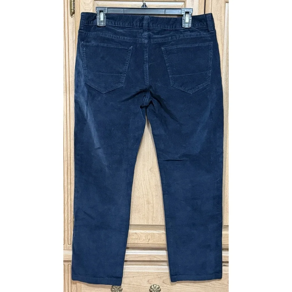Banana Republic Mens Corduroy Pants Size 33x32 Blue Stretch Cotton Straight Leg